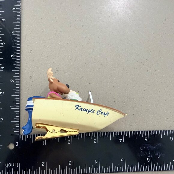 Santa & Reindeer Yacht Ornament Kringle Craft Boat Clip-On Decor - Picture 6 of 7
